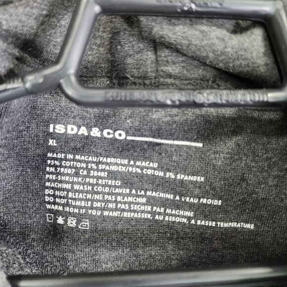 Mens Charcoal Gray ISDA & Co Hoodie Jacket Full Zip Long Sleeve Size XL - Picture 6 of 9